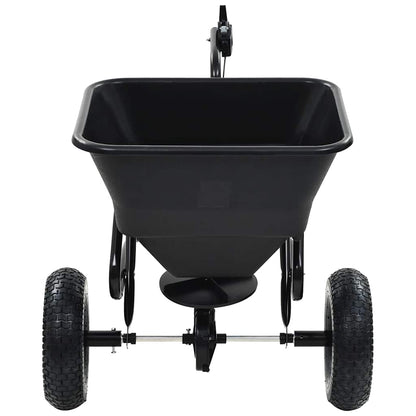 Handstreuwagen Salzstreuer zum Ziehen PVC Stahl 125x74x79cm 45L