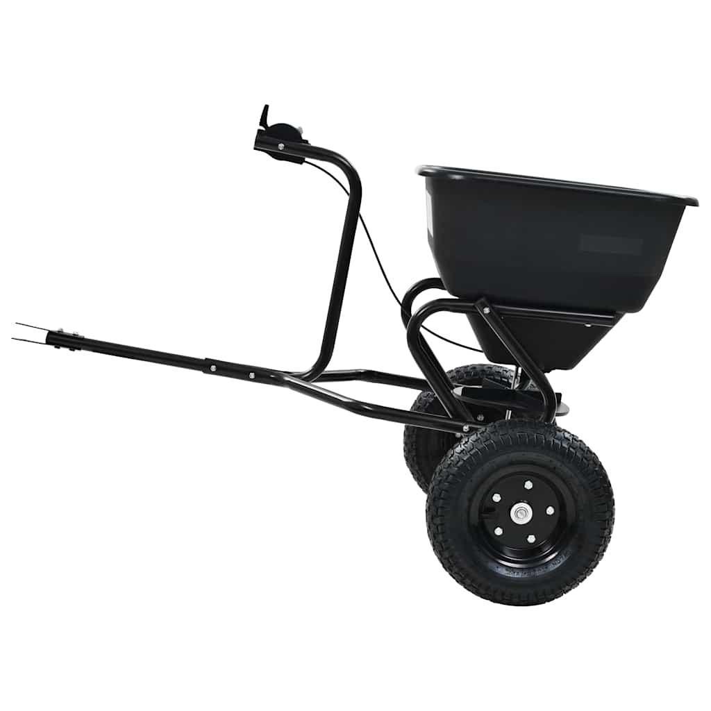 Handstreuwagen Salzstreuer zum Ziehen PVC Stahl 125x74x79cm 45L