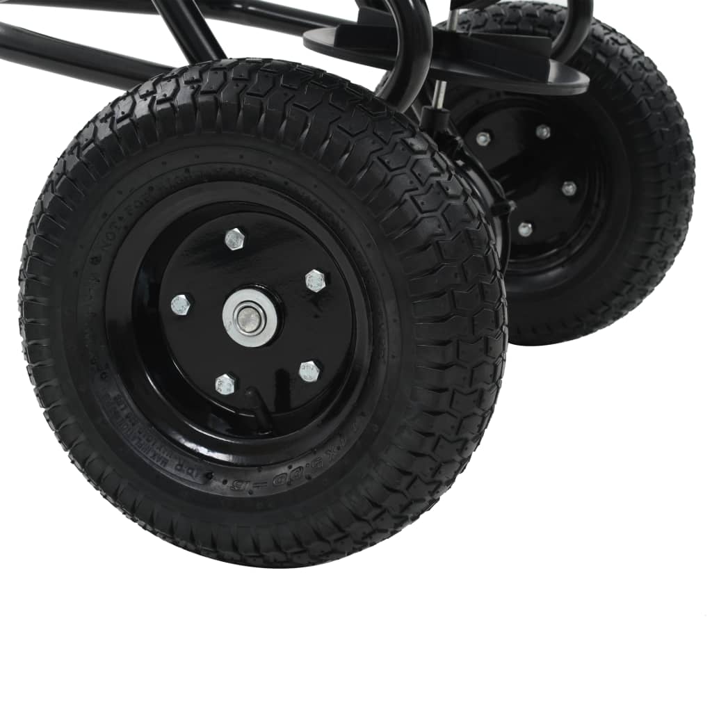 Handstreuwagen Salzstreuer zum Ziehen PVC Stahl 125x74x79cm 45L