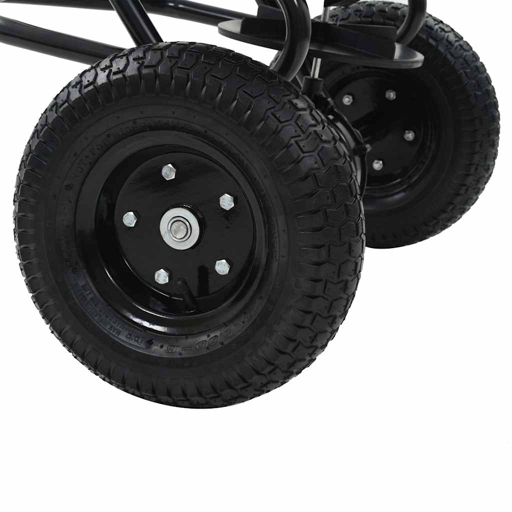 Handstreuwagen Salzstreuer zum Ziehen PVC Stahl 125x74x79cm 45L