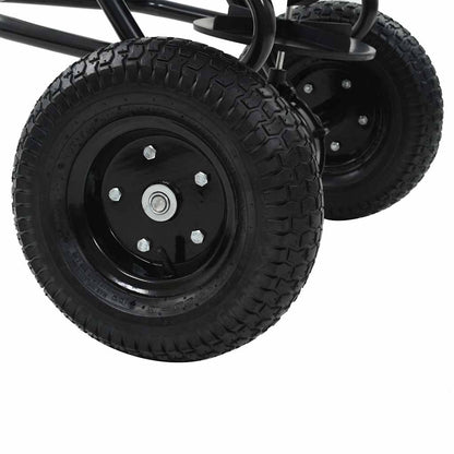 Handstreuwagen Salzstreuer zum Ziehen PVC Stahl 125x74x79cm 45L