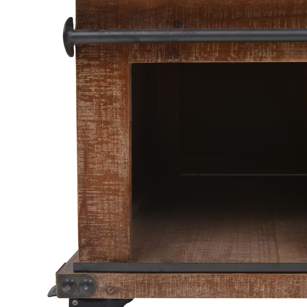Table basse en bois de sapin massif 91x51x38 cm marron