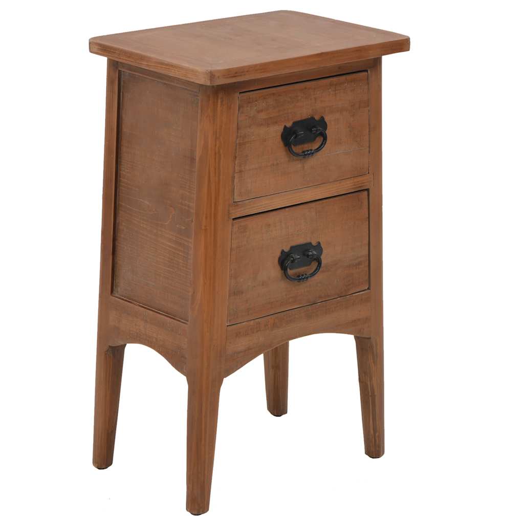 Nachttisch Massivholz Tanne 40x29x68 cm Braun