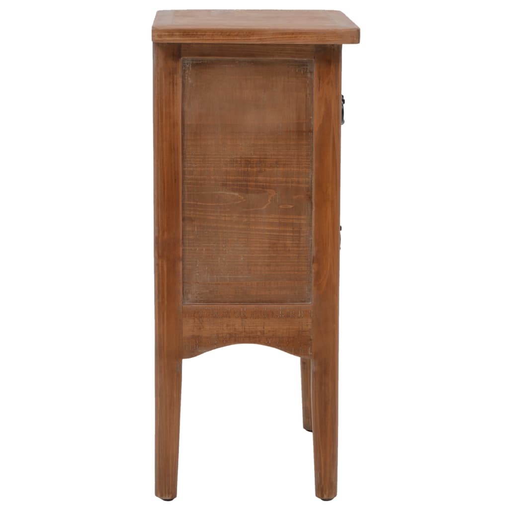 Nachttisch Massivholz Tanne 40x29x68 cm Braun