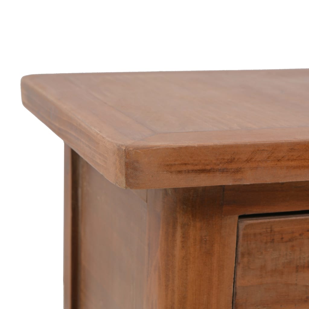 Nachttisch Massivholz Tanne 40x29x68 cm Braun