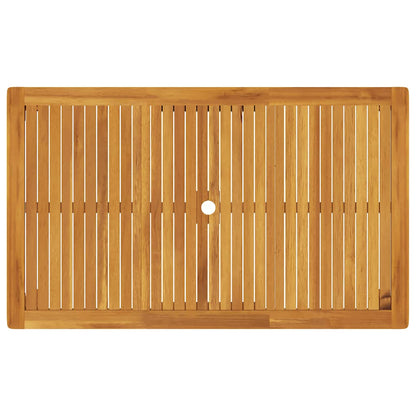 Gartentisch 150x90x74 cm Massivholz Akazie