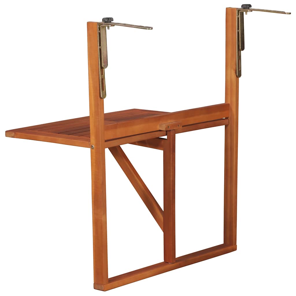 Balkon-Hängetisch 64,5x44x80 cm Massivholz Akazie