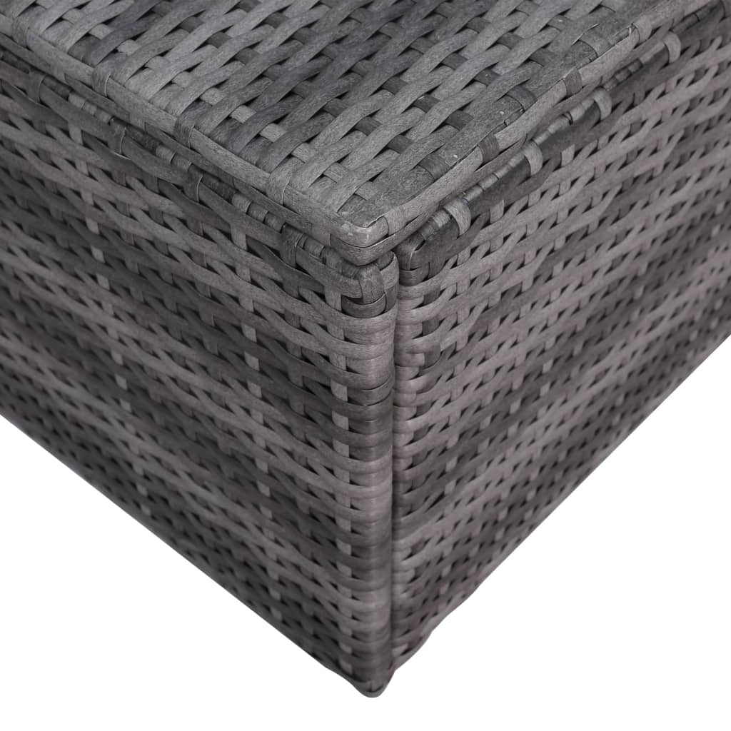 5-tlg. Garten-Sofagarnitur mit Polstern & Kissen Poly Rattan Grau