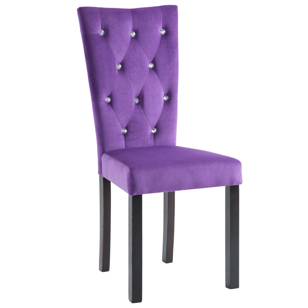 Esszimmerstühle 4 Stk. Violett Samt