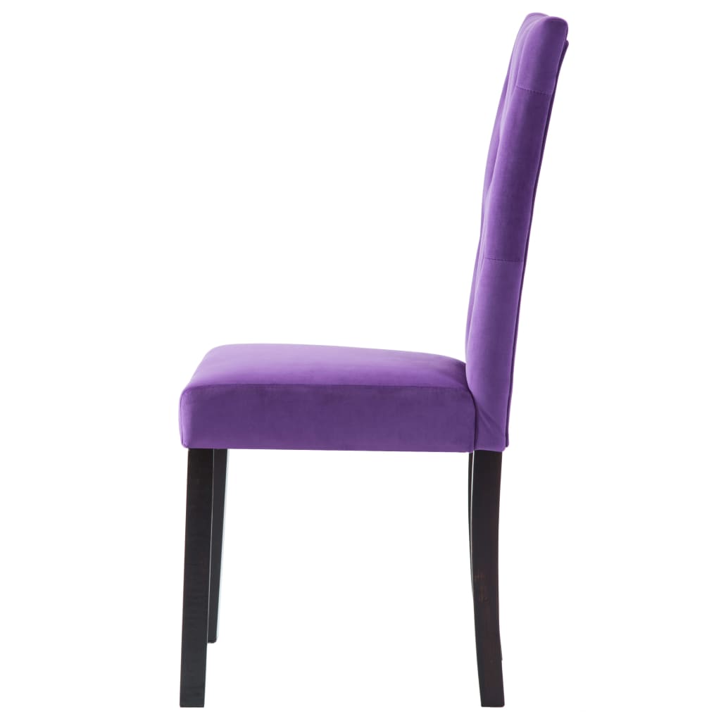 Esszimmerstühle 4 Stk. Violett Samt