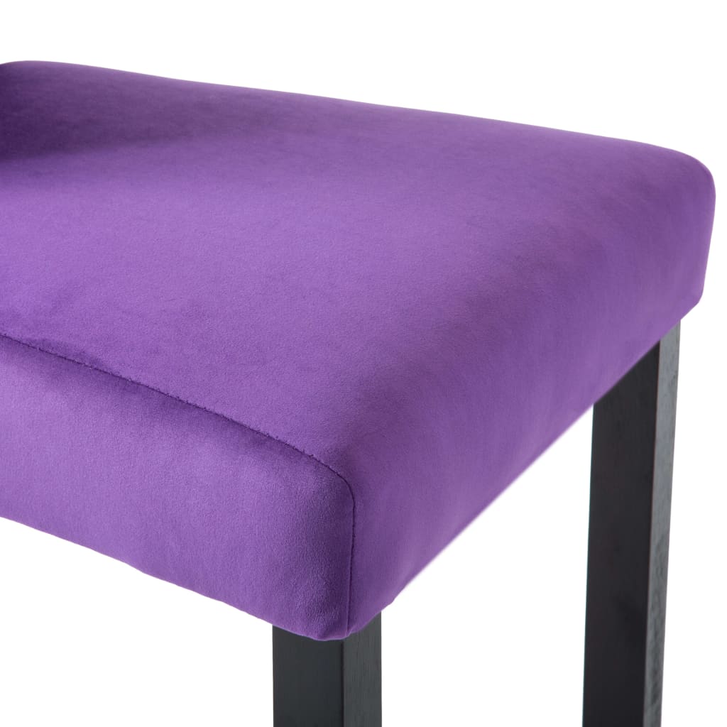 Esszimmerstühle 4 Stk. Violett Samt