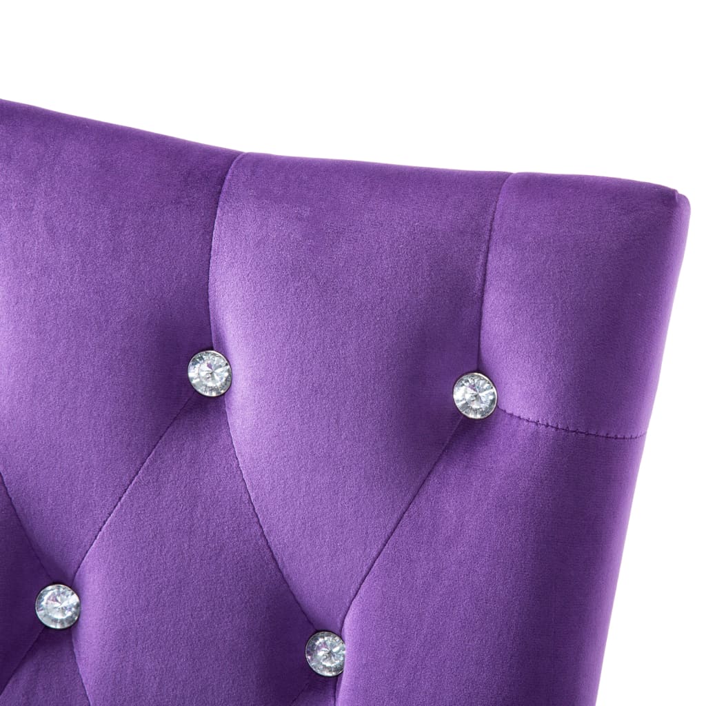 Esszimmerstühle 4 Stk. Violett Samt