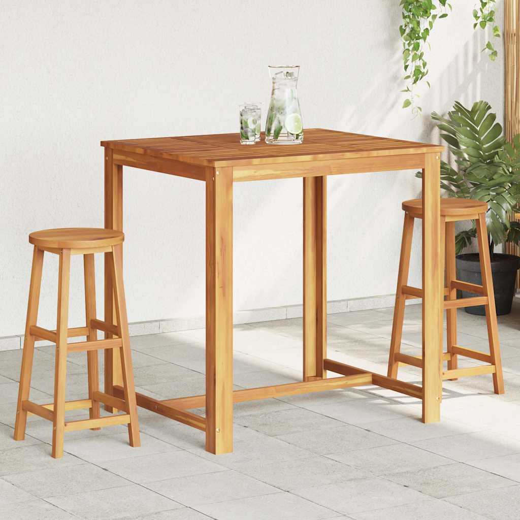 Barhocker 2 Stk. Massivholz Akazie