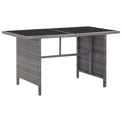 6-tlg. Garten-Lounge-Set mit Auflagen Poly Rattan Grau