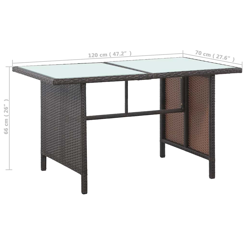 5-tlg. Garten-Lounge-Set mit Auflagen Poly Rattan Braun