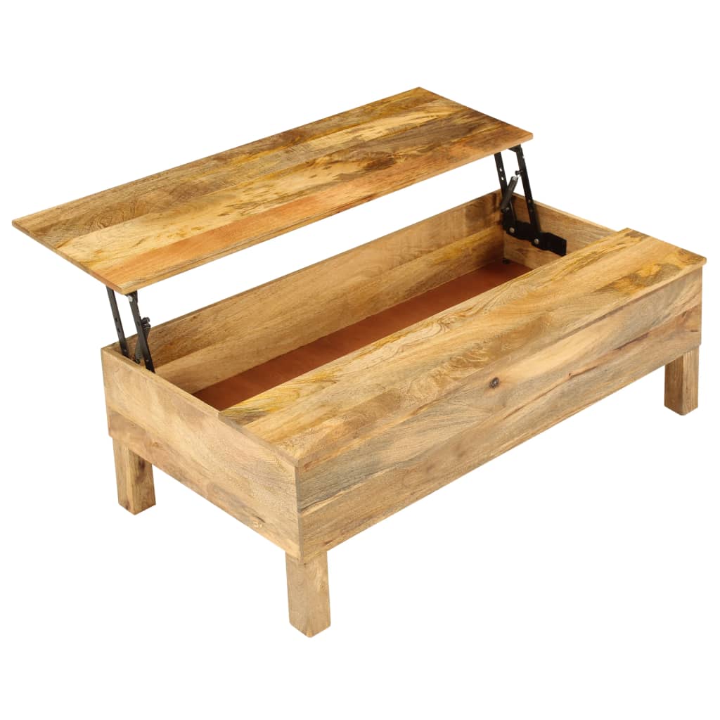 Table basse en bois de manguier massif 110x55x35 cm