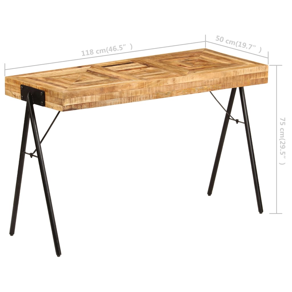 Schreibtisch Massivholz Mango 118 x 50 x 75 cm