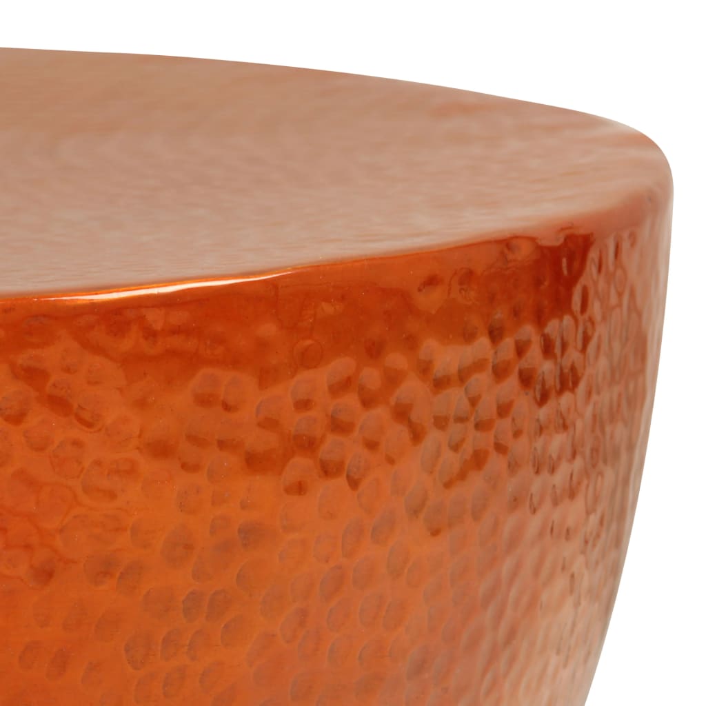 Couchtisch aus Gehämmertem Aluminium 70 x 30 cm Kupfer