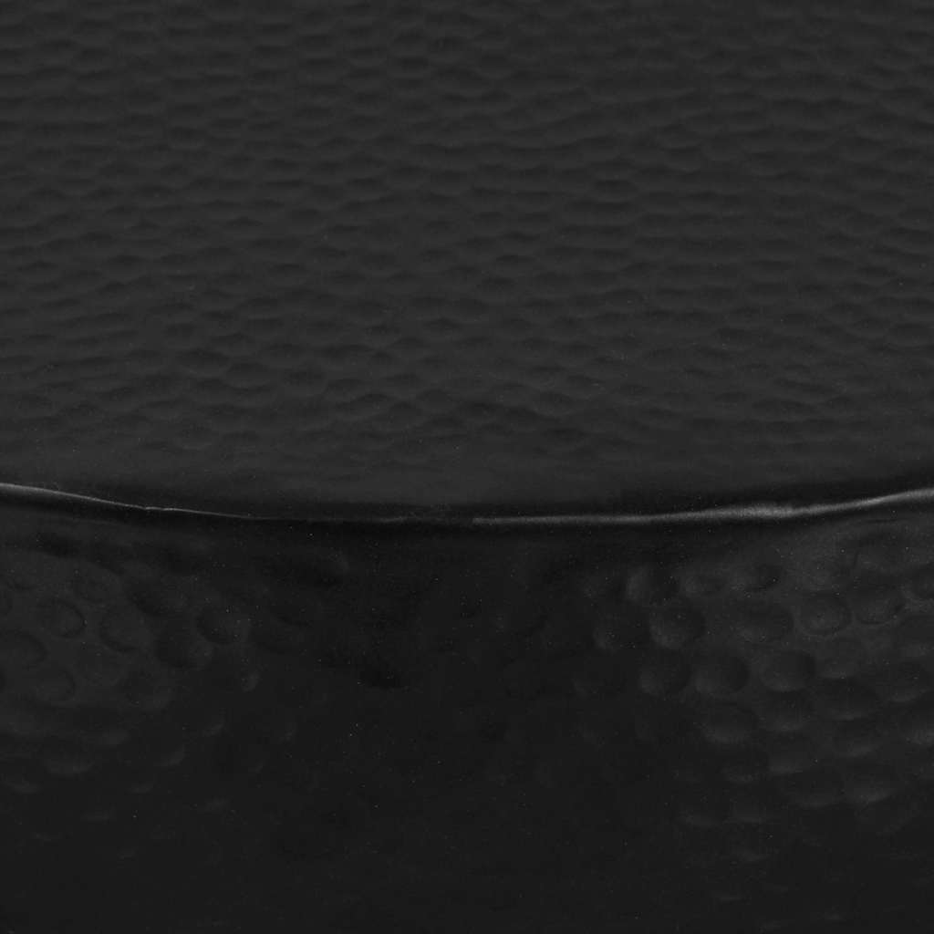 Couchtisch aus Gehämmertem Aluminium 70x30 cm Schwarz