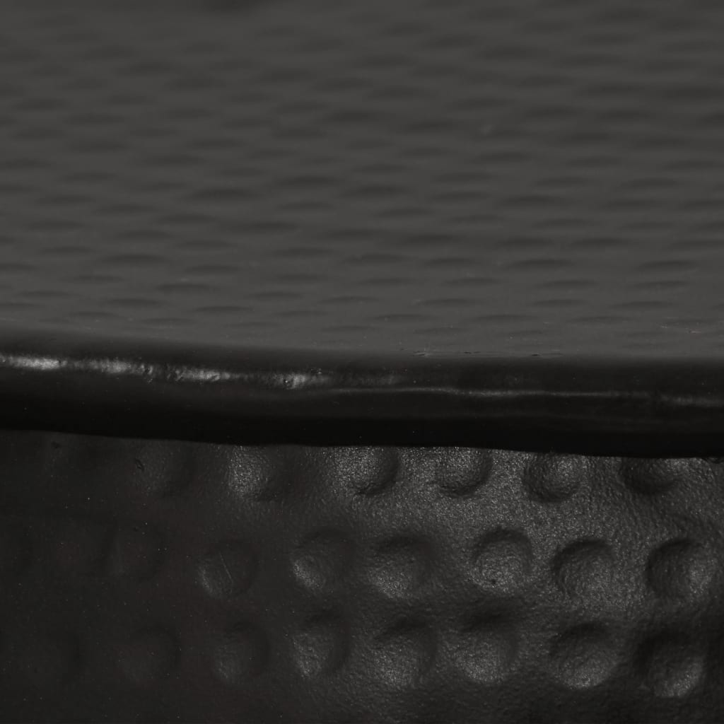 Couchtisch aus Gehämmertem Aluminium 70x30 cm Schwarz