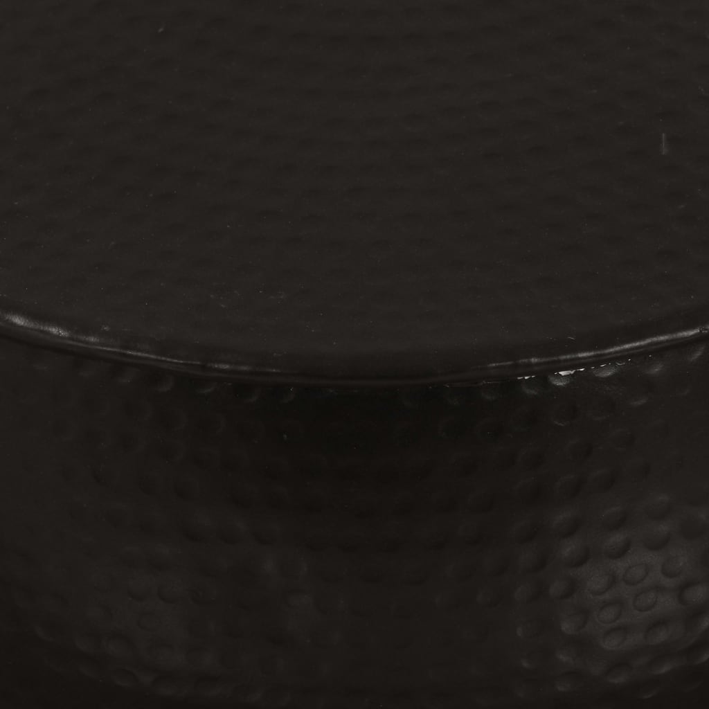 Couchtisch aus Gehämmertem Aluminium 70x30 cm Schwarz