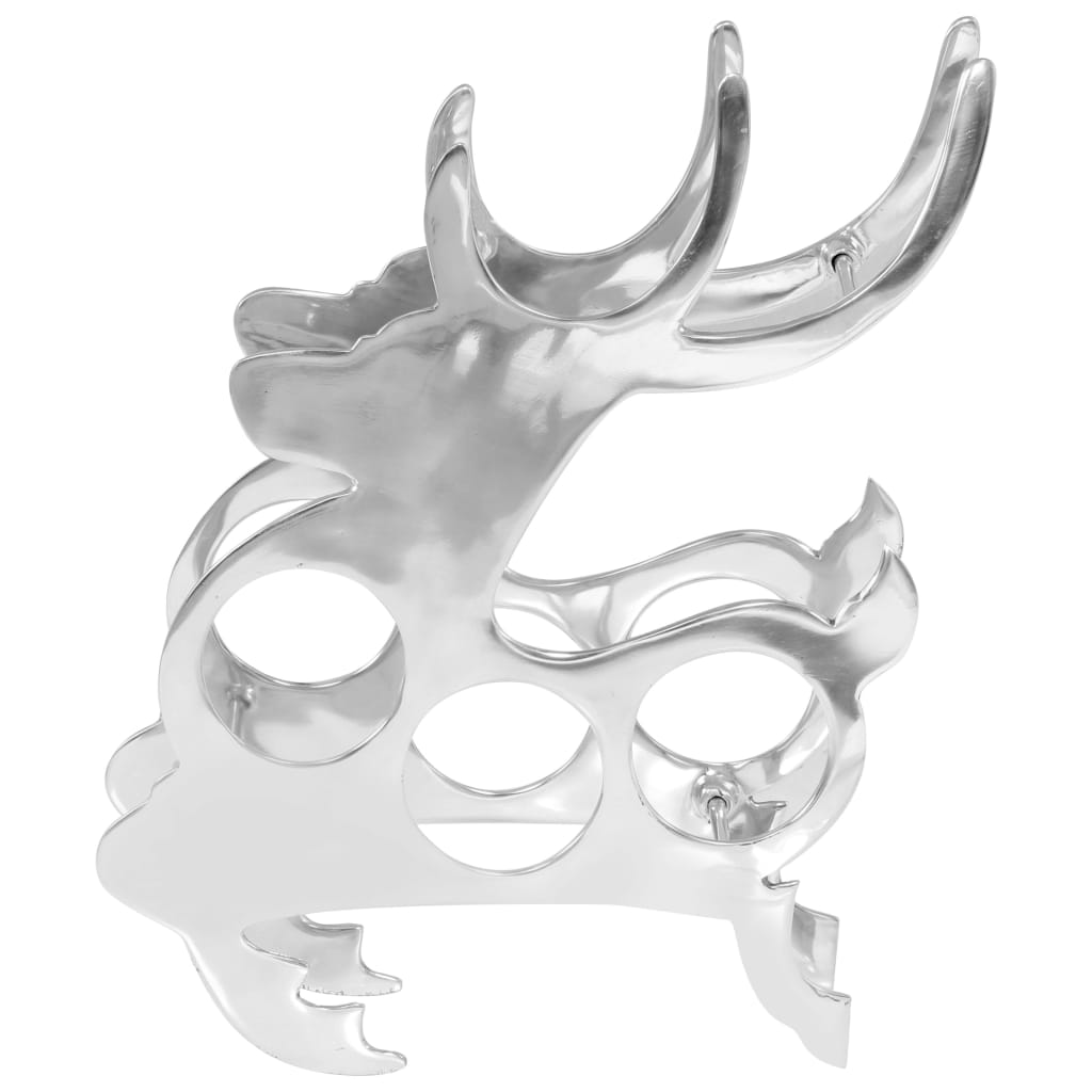 Weinregal Vollaluminium 33 x 14 x 54 cm Silbern