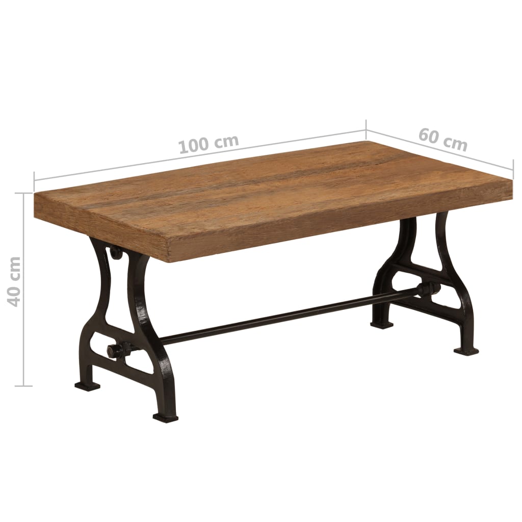 Couchtisch Altholz Massiv 100x60x40 cm