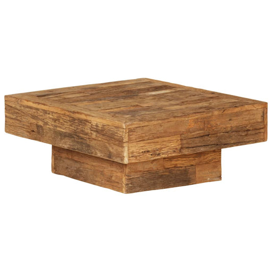 Table basse en bois massif de récupération 70x70x30 cm