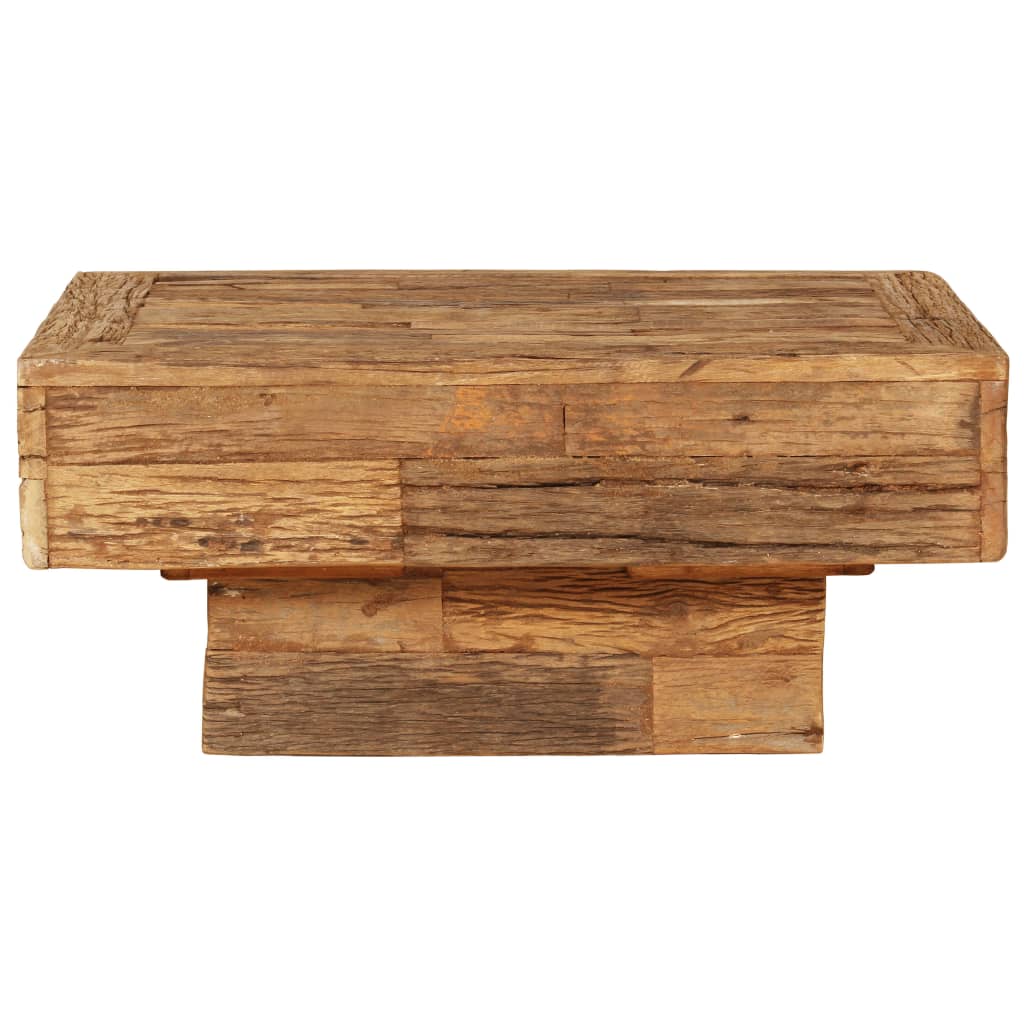 Table basse en bois massif de récupération 70x70x30 cm