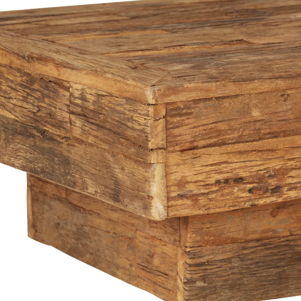 Table basse en bois massif de récupération 70x70x30 cm