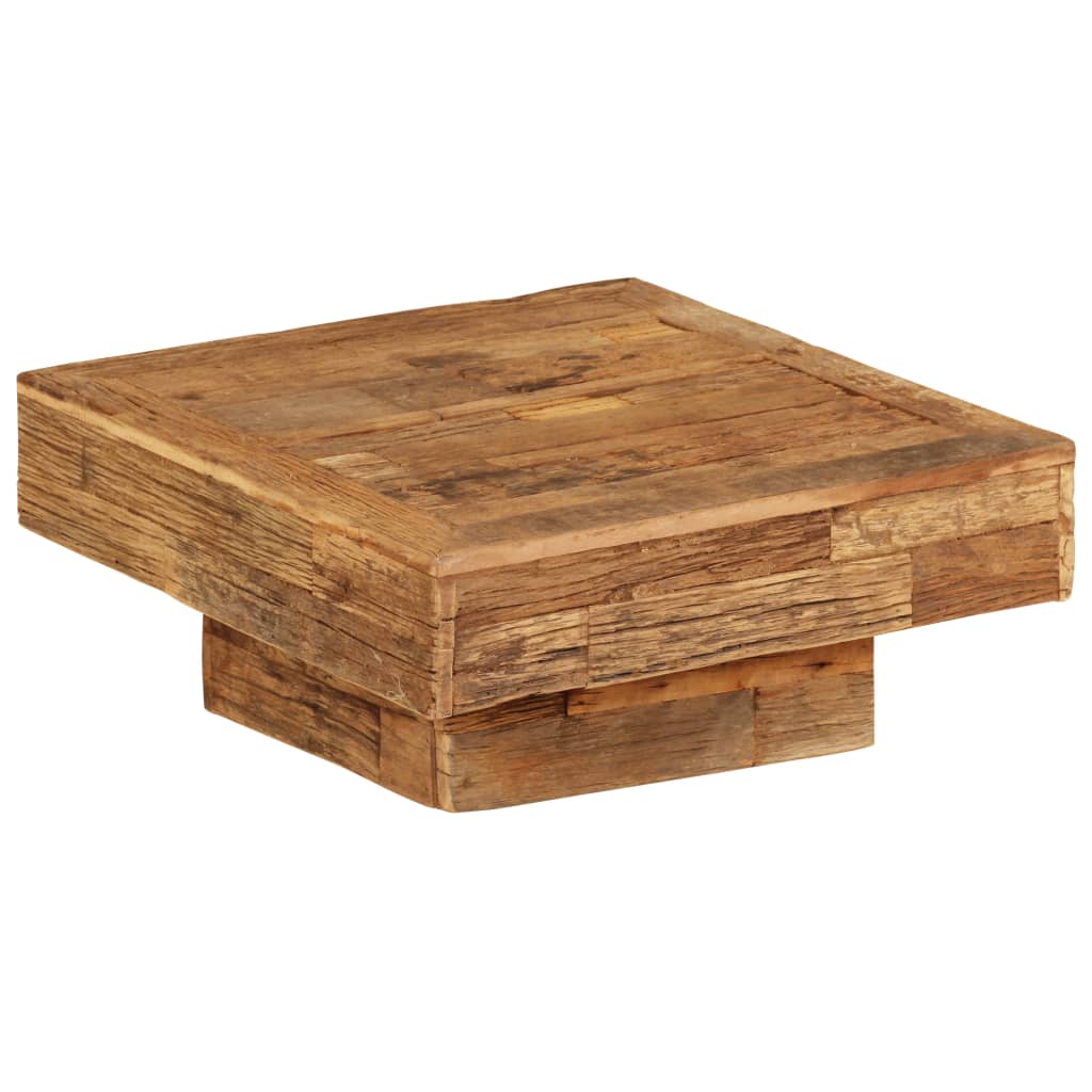 Table basse en bois massif de récupération 70x70x30 cm