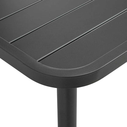 Gartentisch Dunkelgrau 150x90x72 cm Stahl