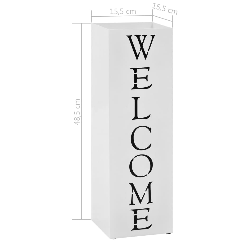 Regenschirmständer Welcome Stahl Weiß