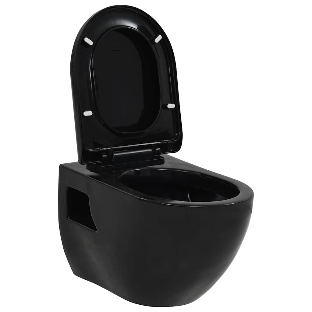 Wand-WC Keramik Schwarz