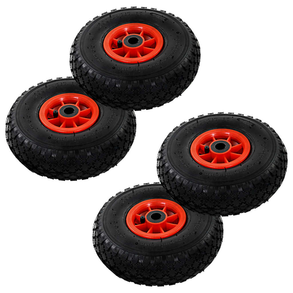 Sackkarrenräder 4 Stk. Gummi 3,00-4 (245x82)