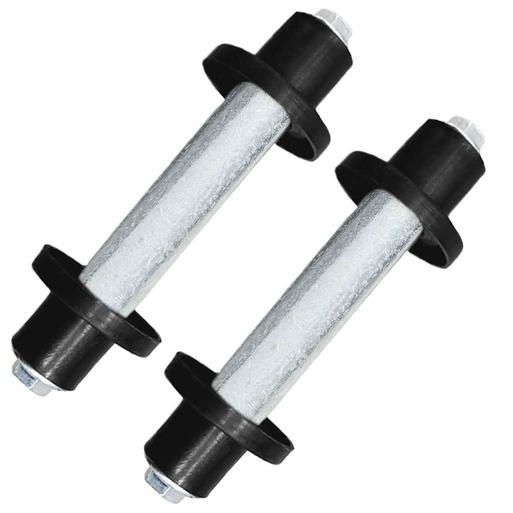 Schubkarrenräder 2 Stk. mit Achsen Massives PU 4,00 - 8 390 mm