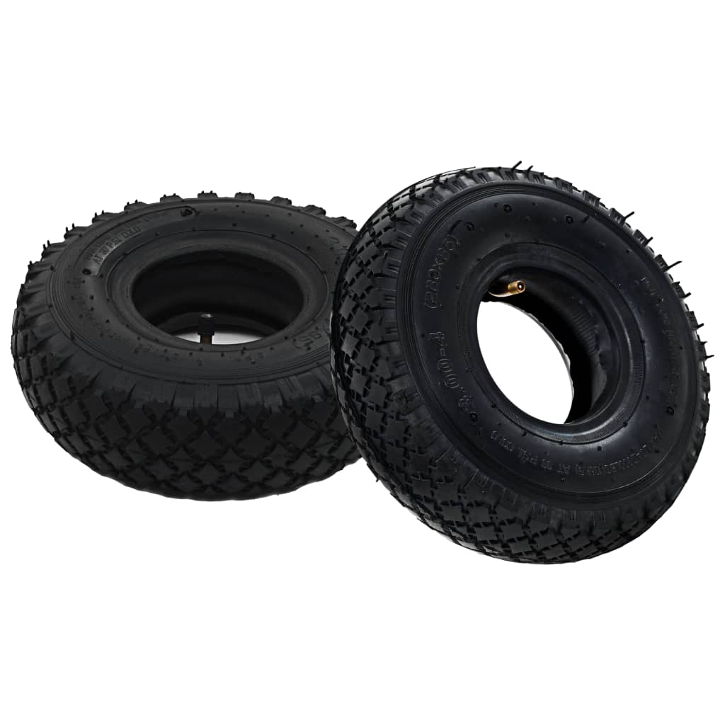 2 Reifen 2 Schläuche 3,00 - 4 260 x 85 für Sackkarren Gummi