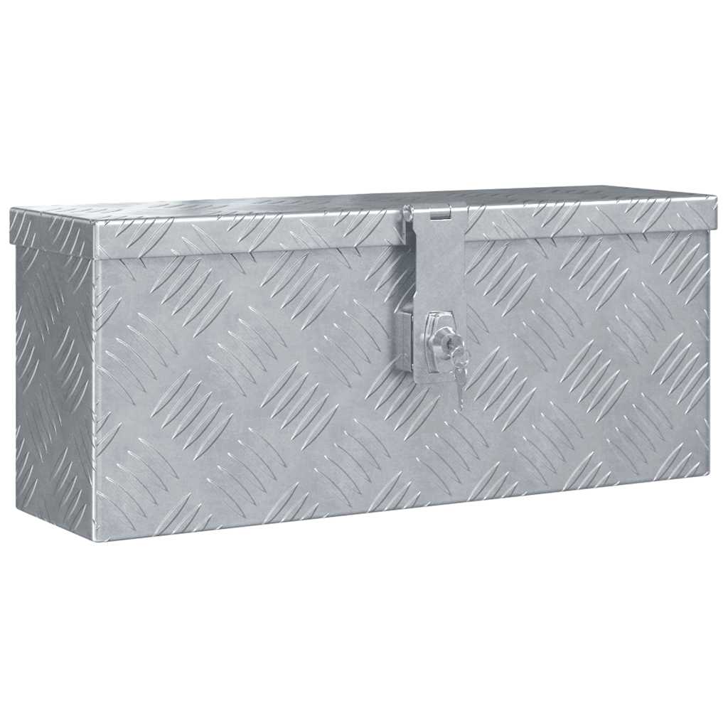 Aluminiumkiste 48,5 x 14 x 20 cm Silbern