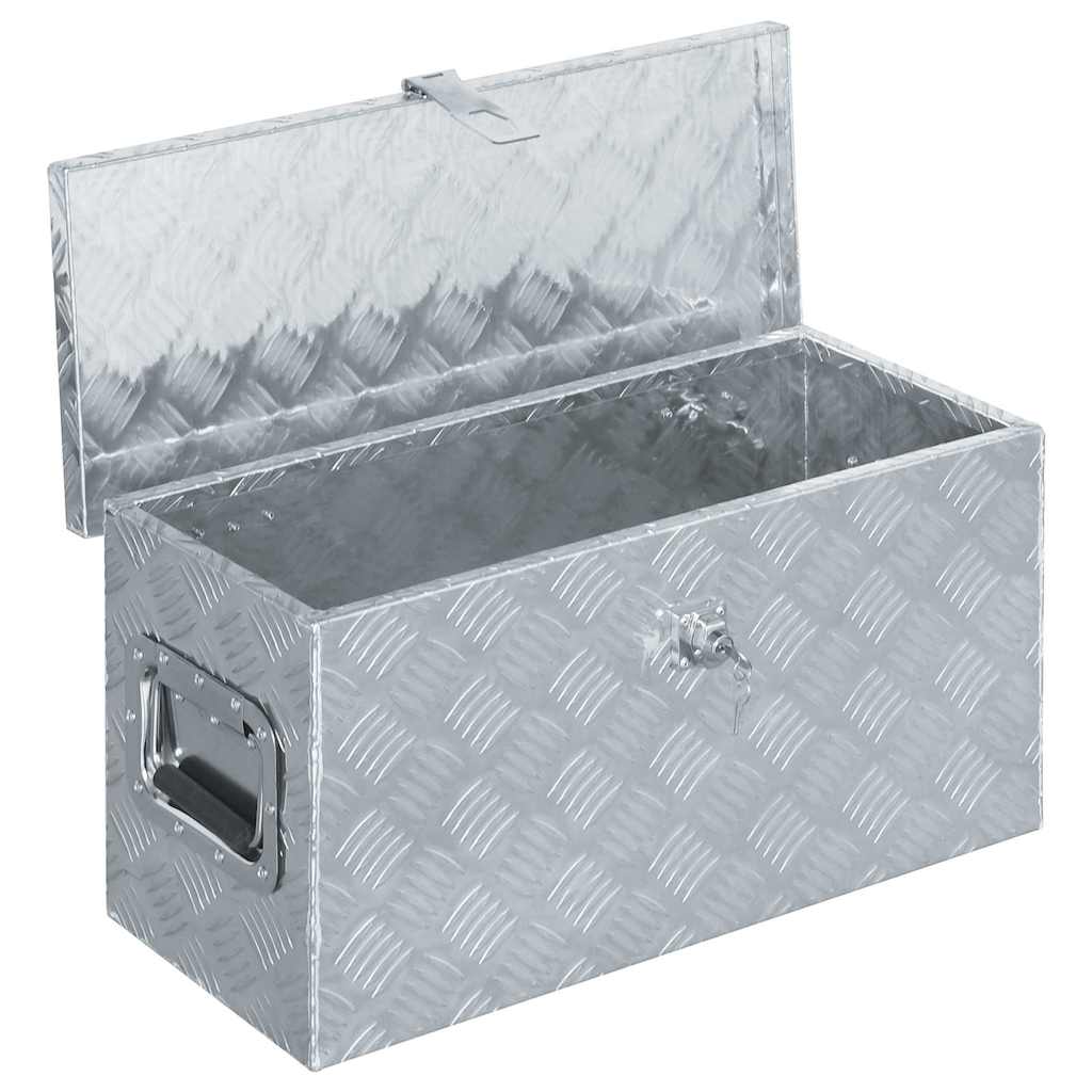Aluminiumkiste 61,5 x 26,5 x 30 cm Silbern