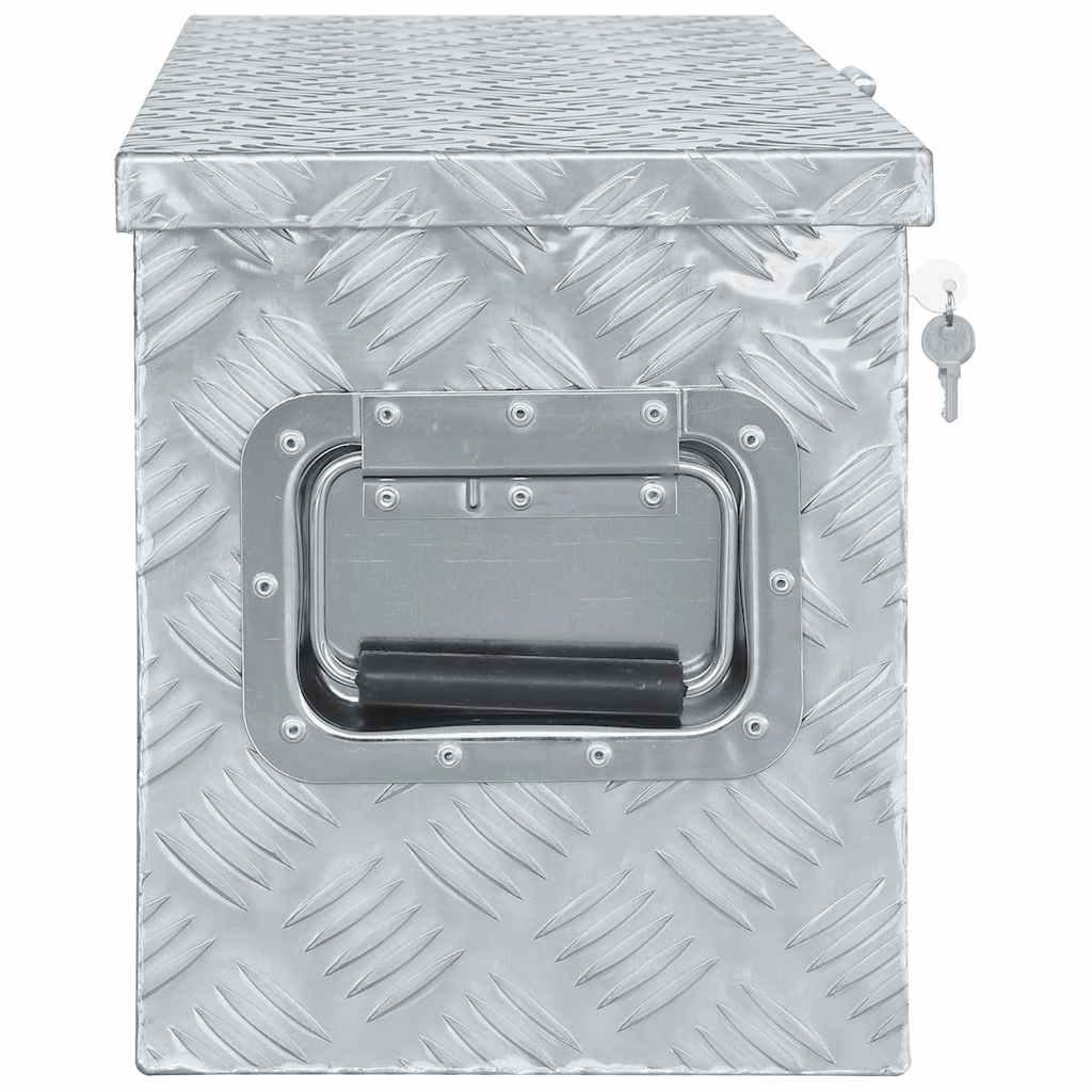 Aluminiumkiste 61,5 x 26,5 x 30 cm Silbern