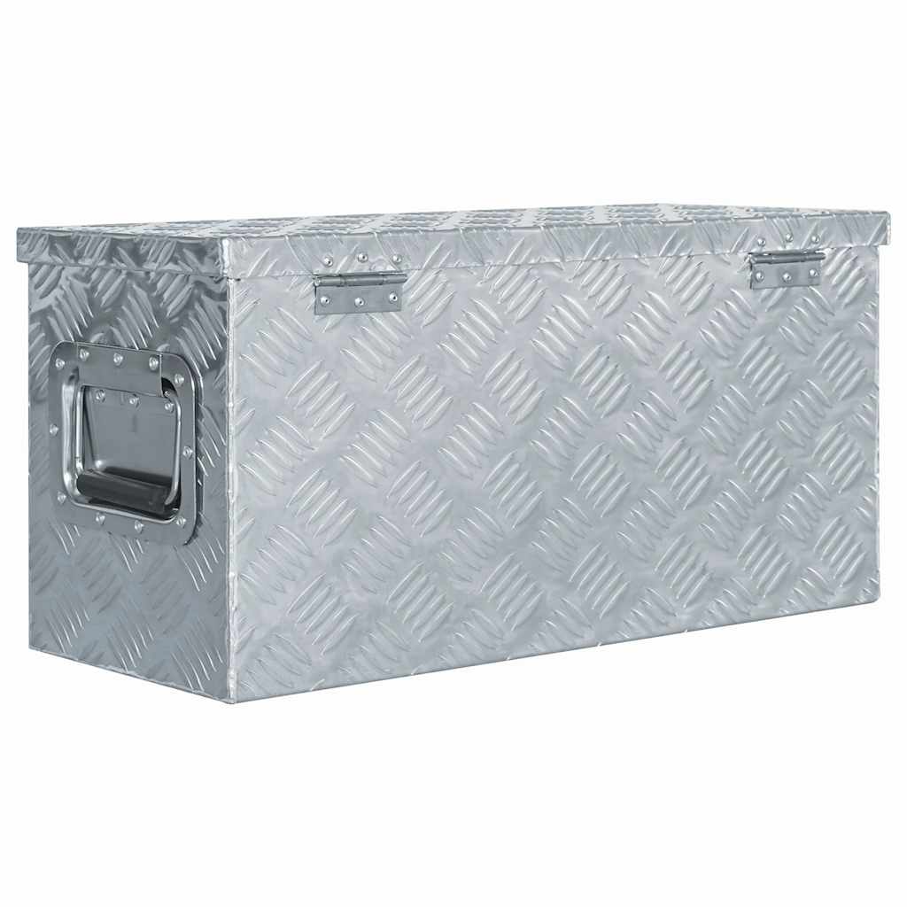 Aluminiumkiste 61,5 x 26,5 x 30 cm Silbern
