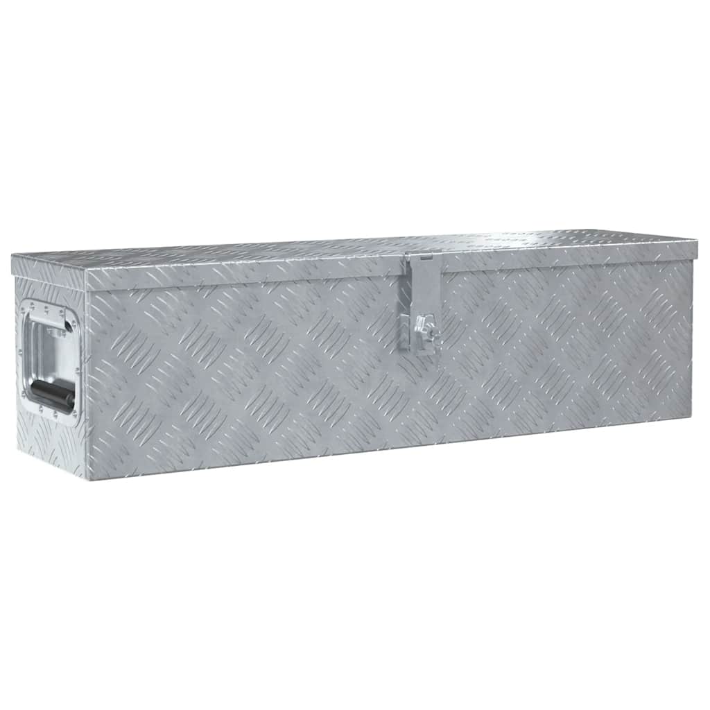Aluminiumkiste 80,5×22×22 cm Silbern