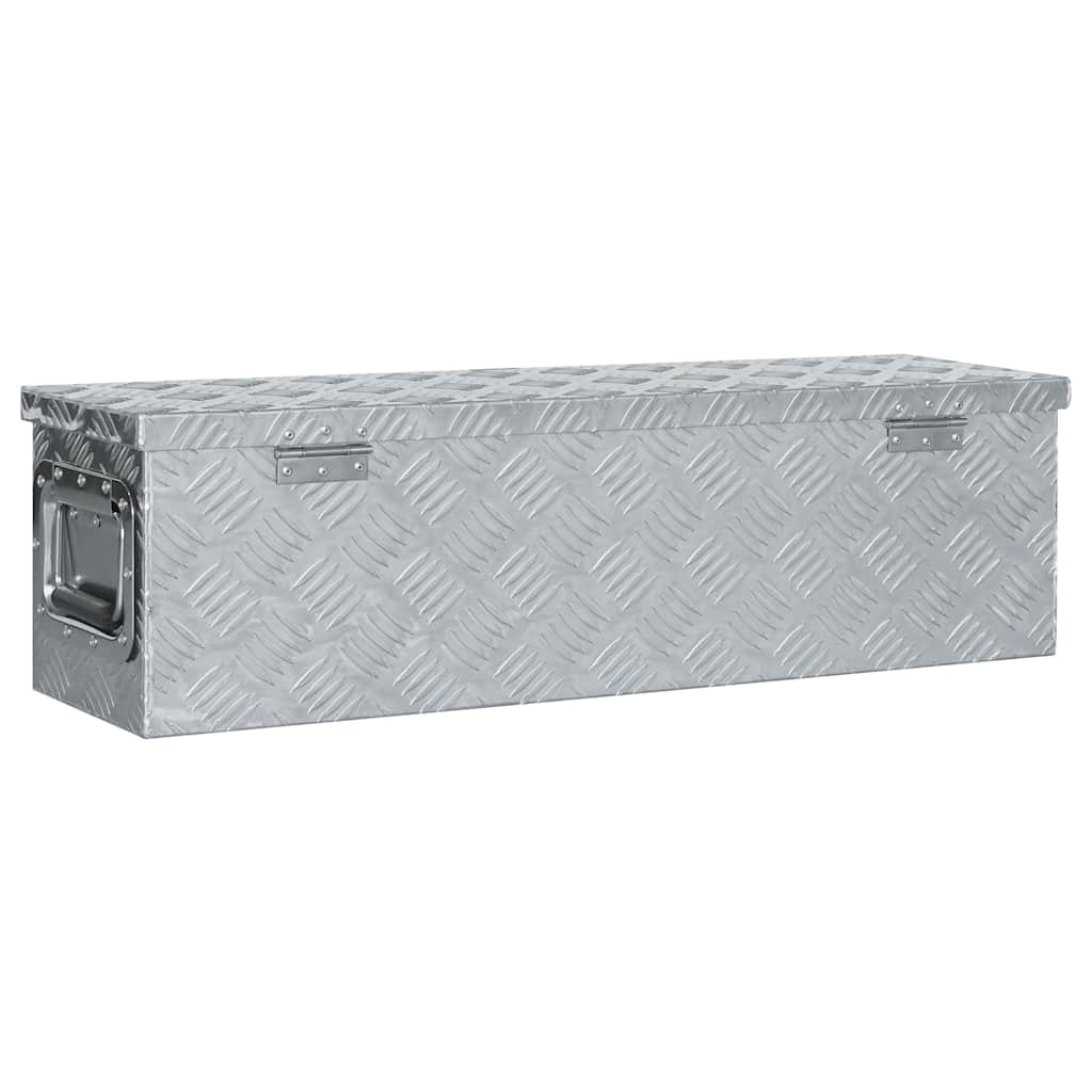 Aluminiumkiste 80,5×22×22 cm Silbern