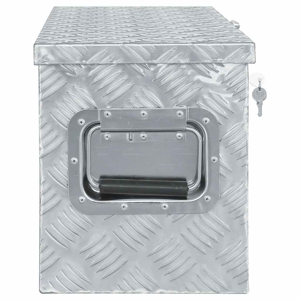 Aluminiumkiste 76,5×26,5×33 cm Silbern