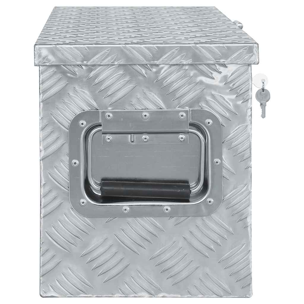 Aluminiumkiste 80×30×35 cm Silbern