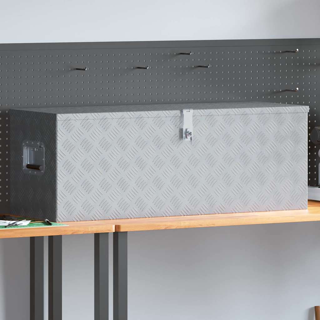 Aluminiumkiste 110,5×38,5×40 cm Silbern