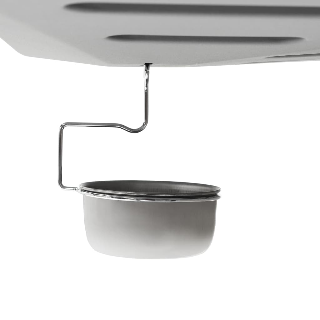 Barbecue à gaz avec 6 brûleurs en acier inoxydable argenté