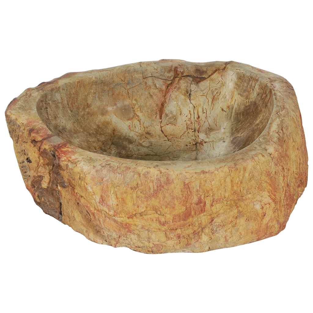 Waschbecken 45x35x15 cm Fossil-Stein Cremeweiß
