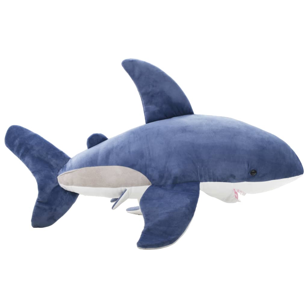 Weißer Hai Kuscheltier Plüsch Blau und Weiß