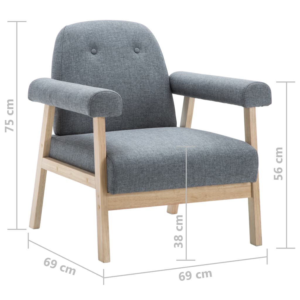 Sessel Hellgrau Stoff